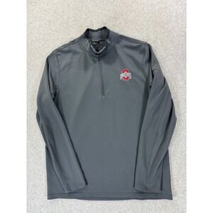 Ohio State Buckeyes Nike 1/4 Zip Stitched Golf Pullover (Men's Large) Gray‎